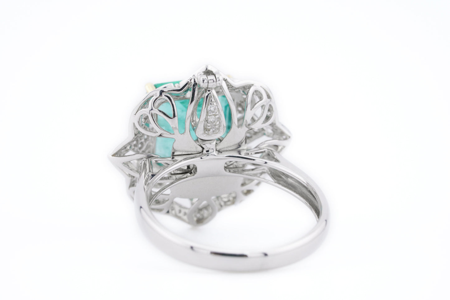 18k Gold Diamond-Set Convertible Emerald Ring