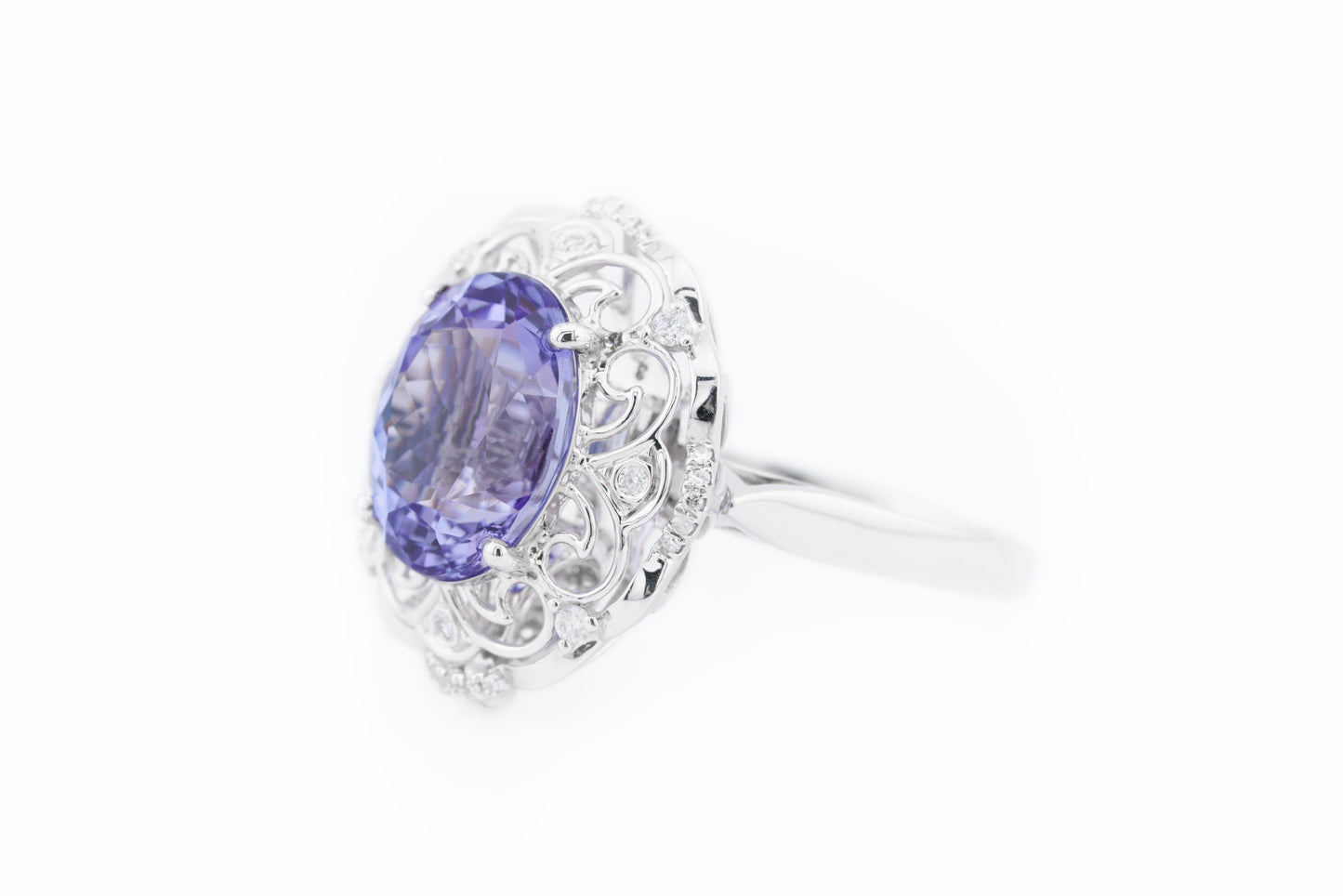 18k Gold Diamond-Set Convertible Tanzanite Ring