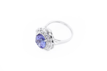18k Gold Diamond-Set Convertible Tanzanite Ring